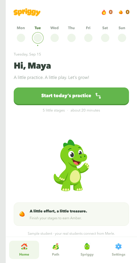 Practice prepared by the speech therapist, ready in the child app